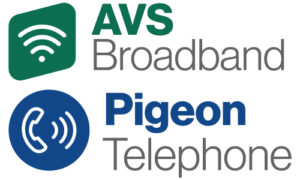 AVS Broadband & Pigeon Telephone Logos